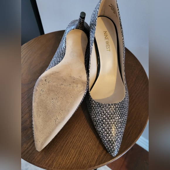 Nine West Heels, Size 6.5, "Reptile" Brown/Cream - MARGOT - Picture 4 of 5